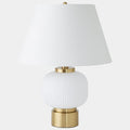Lampada tavolo Global, Bianco/Ottone