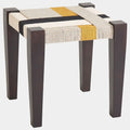 Sgabello in iuta, Nero/Giallo