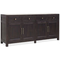 Credenza legno fluttuante, Legno Bruciato