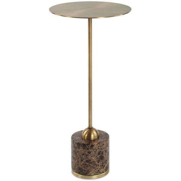 Tavolino bibita Verlin in ottone spazzolato