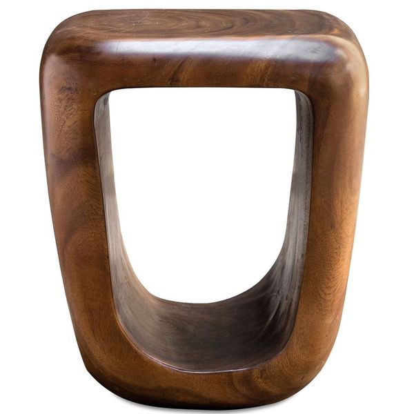 Sgabello decorativo Loophole finitura lavaggio naturale
